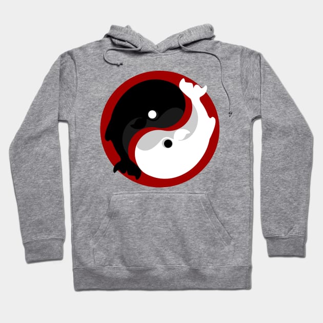 Yin yang whale Hoodie by shegoran